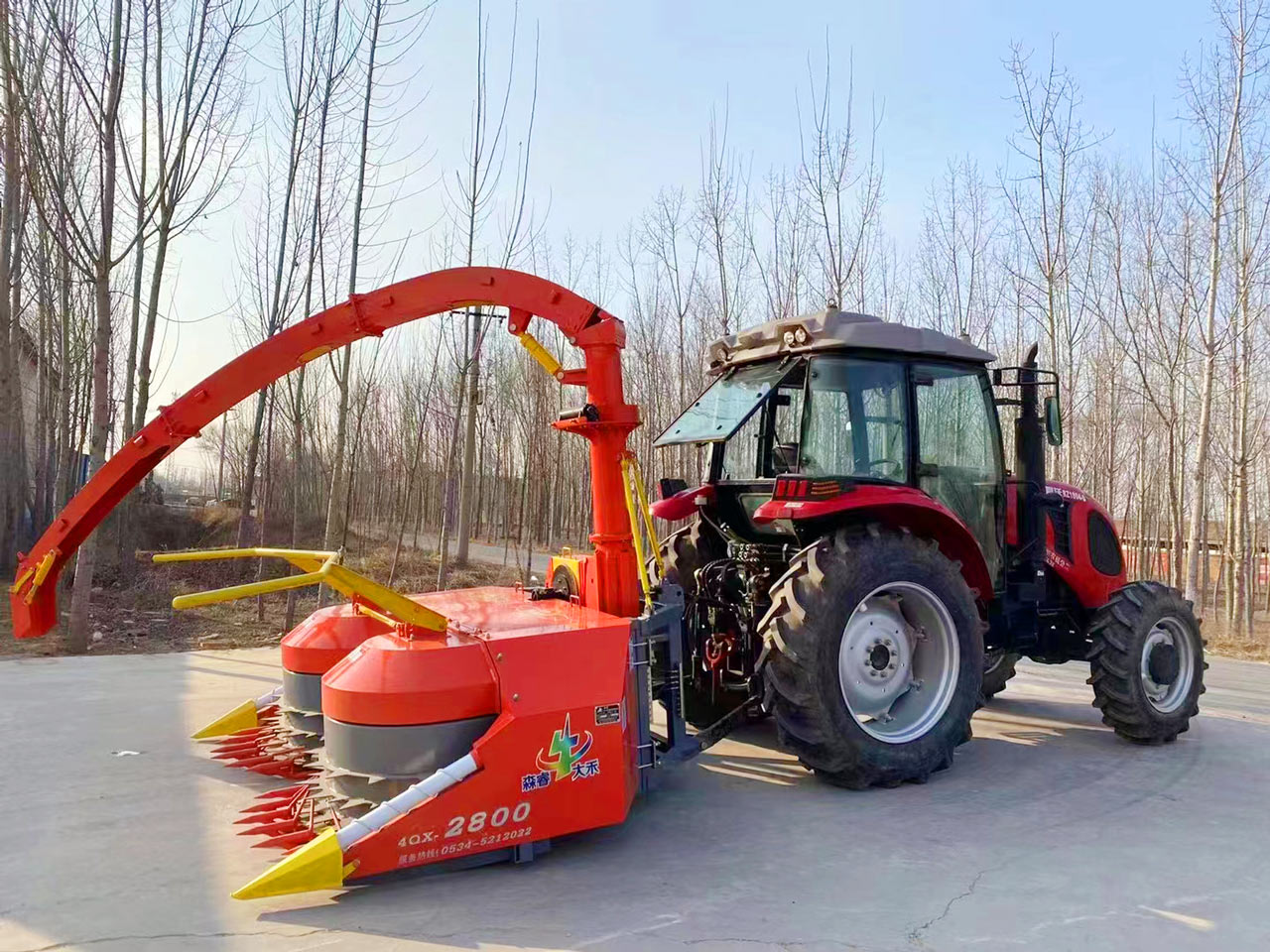 Máquina picadora de ensilaje de maíz de 2.620m