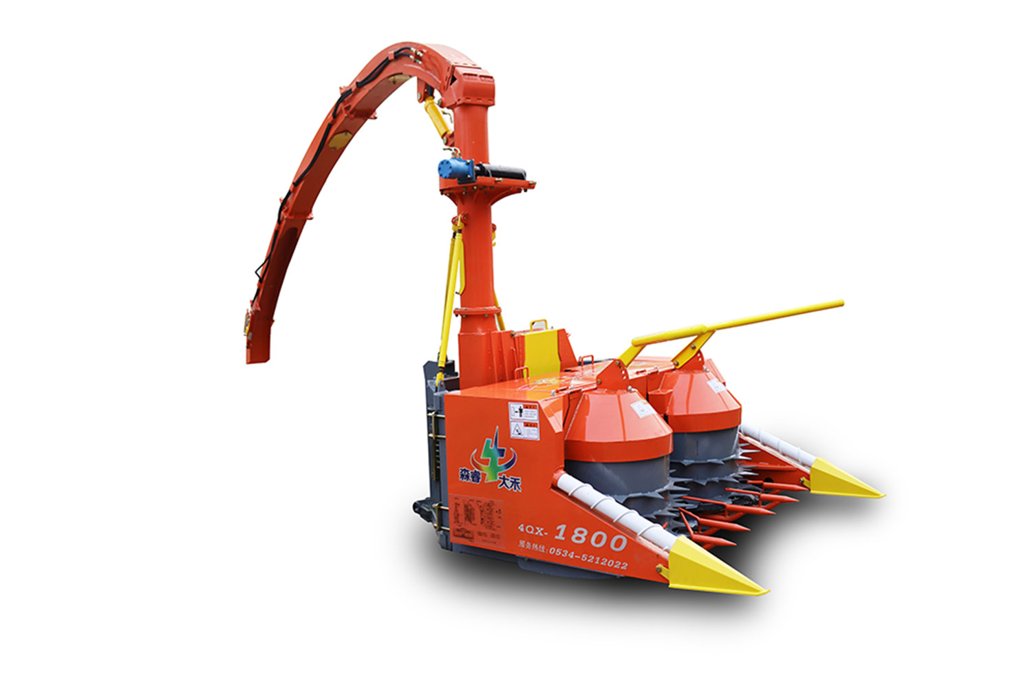 Dahe series hanging green fodder harvester 4QX1800 export container